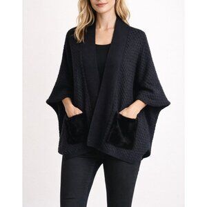 N.Peal London Navy Blue Cashmere Cardigan S